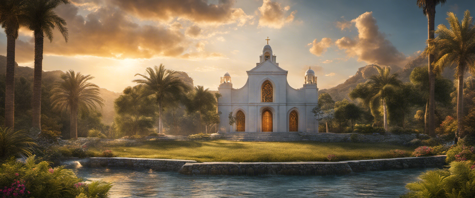 A calming sanctuary representing faith and peace