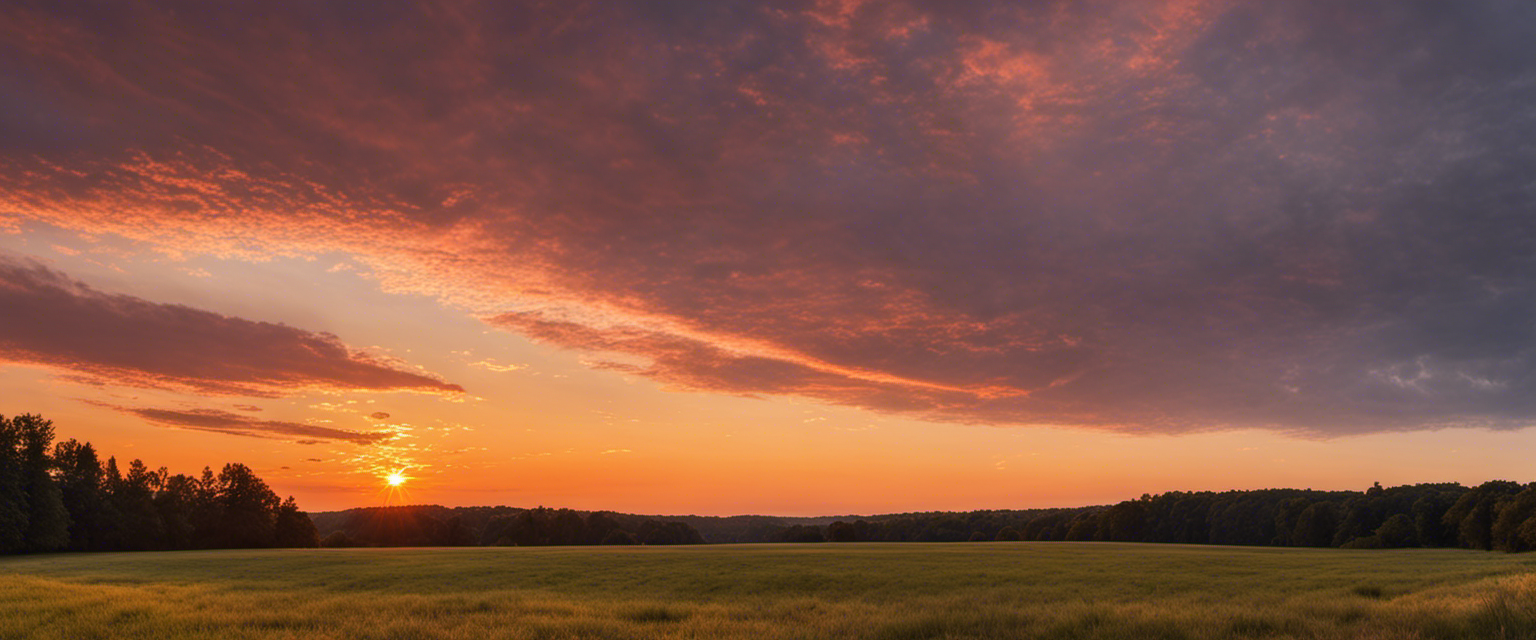 A beautiful sunrise in September representing the healing power of scriptures