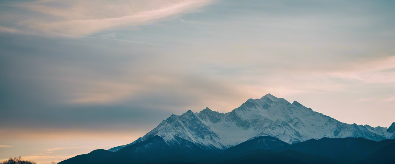 Mountain landscape under a calm sky