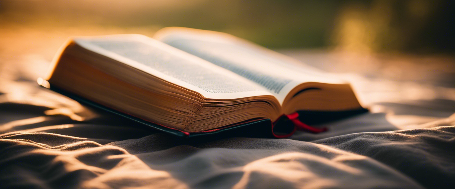 A serene image of an open Bible illuminated by soft, warm light, symbolizing the guidance and healing power of scriptures.