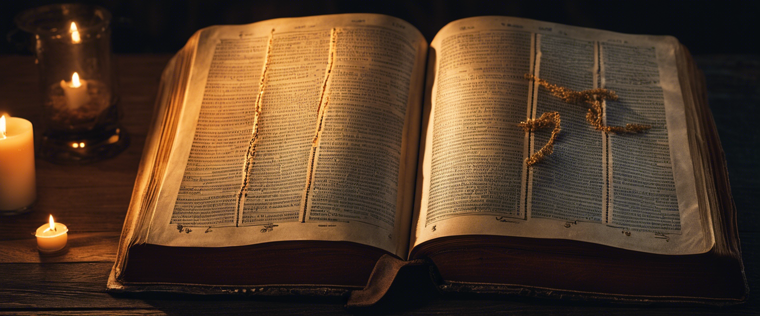 Gentle light illuminating a Bible