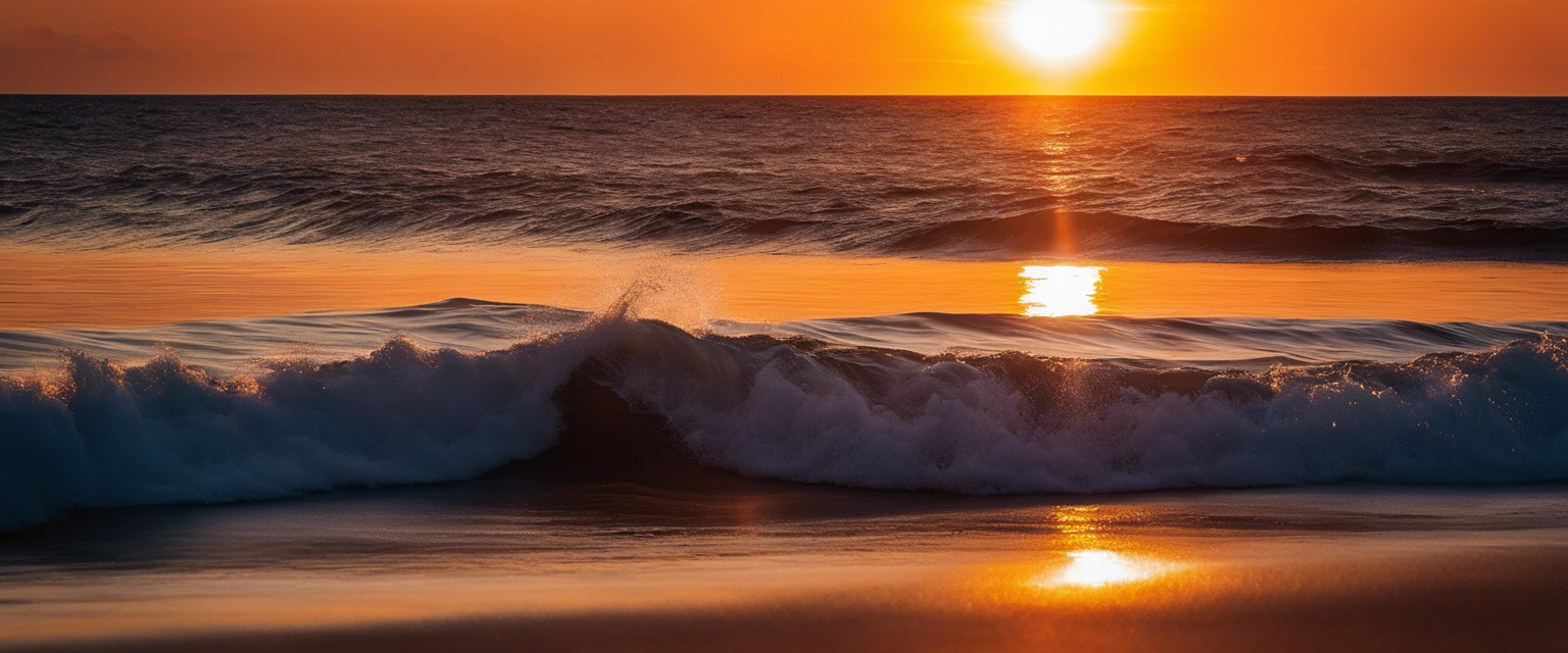 A heart-shaped sunrise over a calm sea