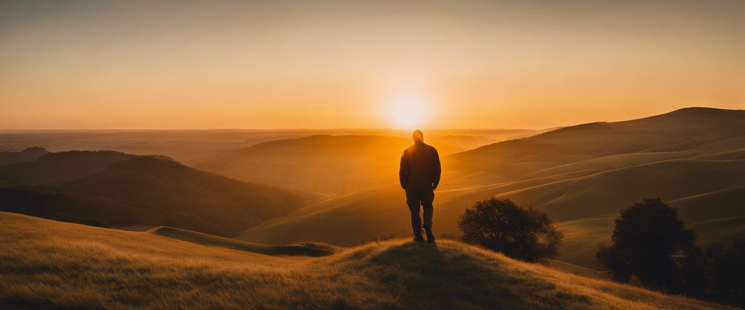 A serene landscape depicting the quiet strength of faith