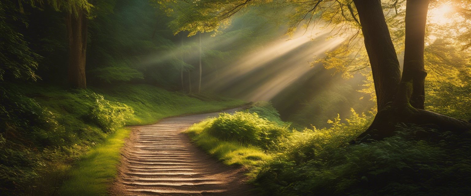 A path illuminated by divine light